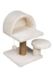 Dubex 50x50x55 cm Kedi Oyun Evi ve Tırmalama Platformu Beyaz
