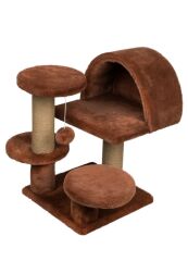 Dubex 63x63x55 cm Kedi Oyun Evi ve Tırmalama Platformu Tarçın