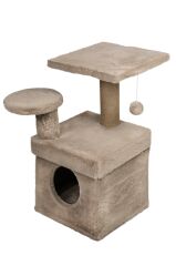 Dubex 65x51x72 cm Kedi Oyun Evi ve Tırmalama Platformu Bej