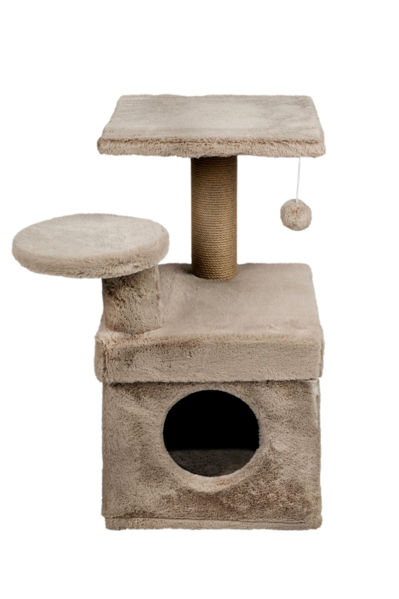Dubex 65x51x72 cm Kedi Oyun Evi ve Tırmalama Platformu Bej